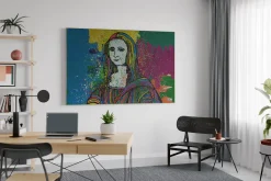 XXL Öl Gemälde 'Farben der Mona Lisa' | Handgemaltes Unikat