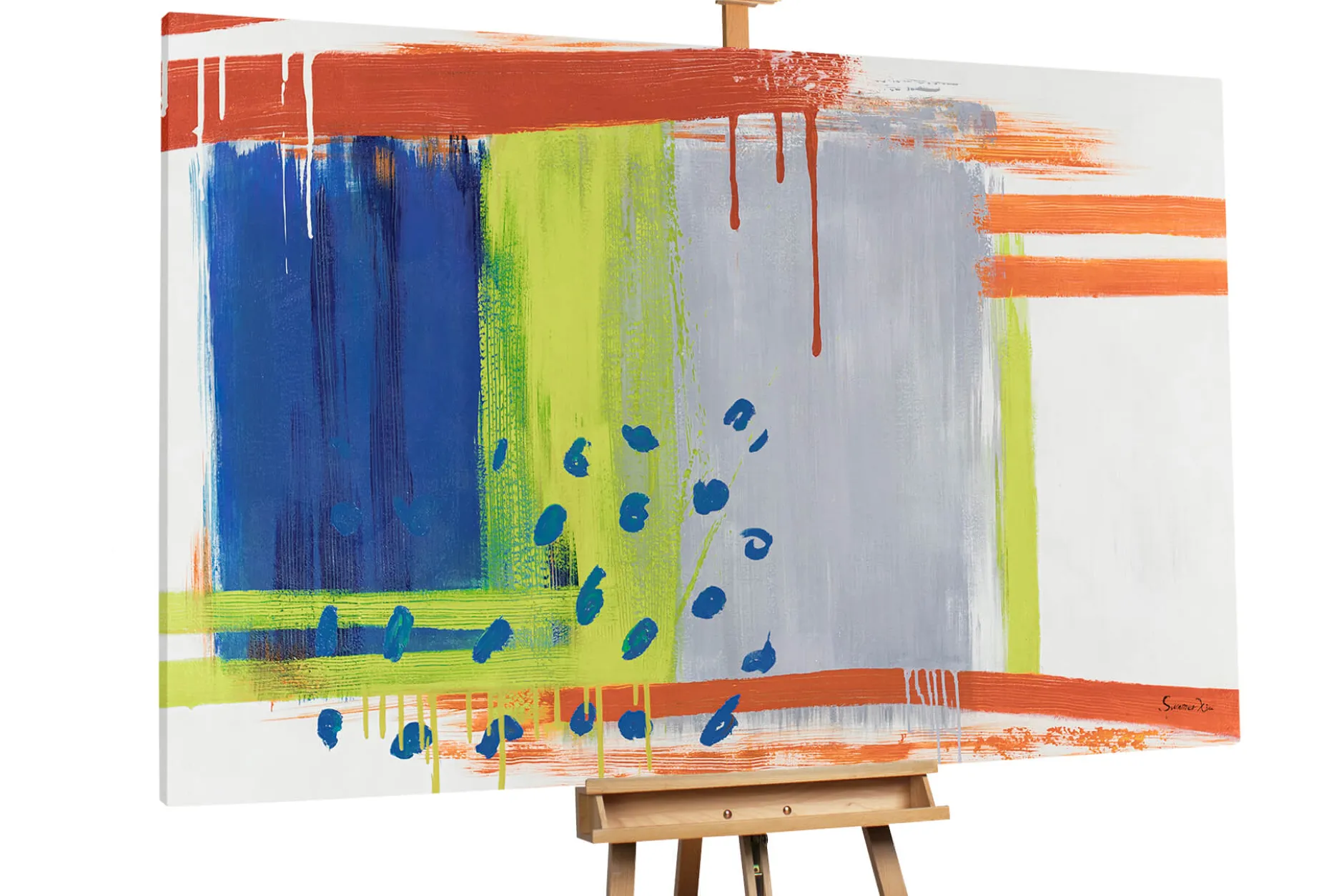 XXL Öl Gemälde 'Fenster zur Freiheit' | Handgemaltes Unikat