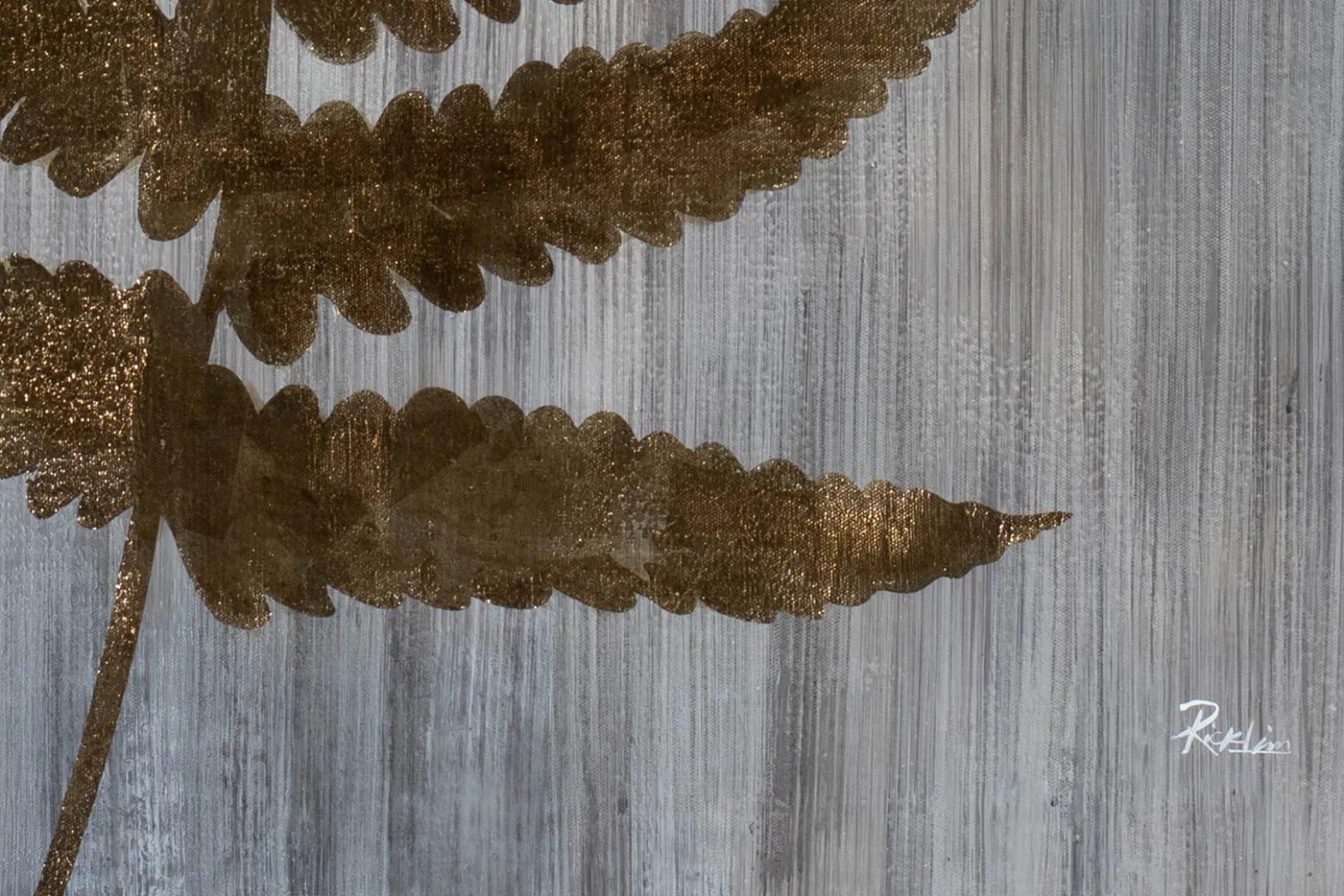 XXL Öl Gemälde 'Fern Herbarium' | Handgemaltes Unikat
