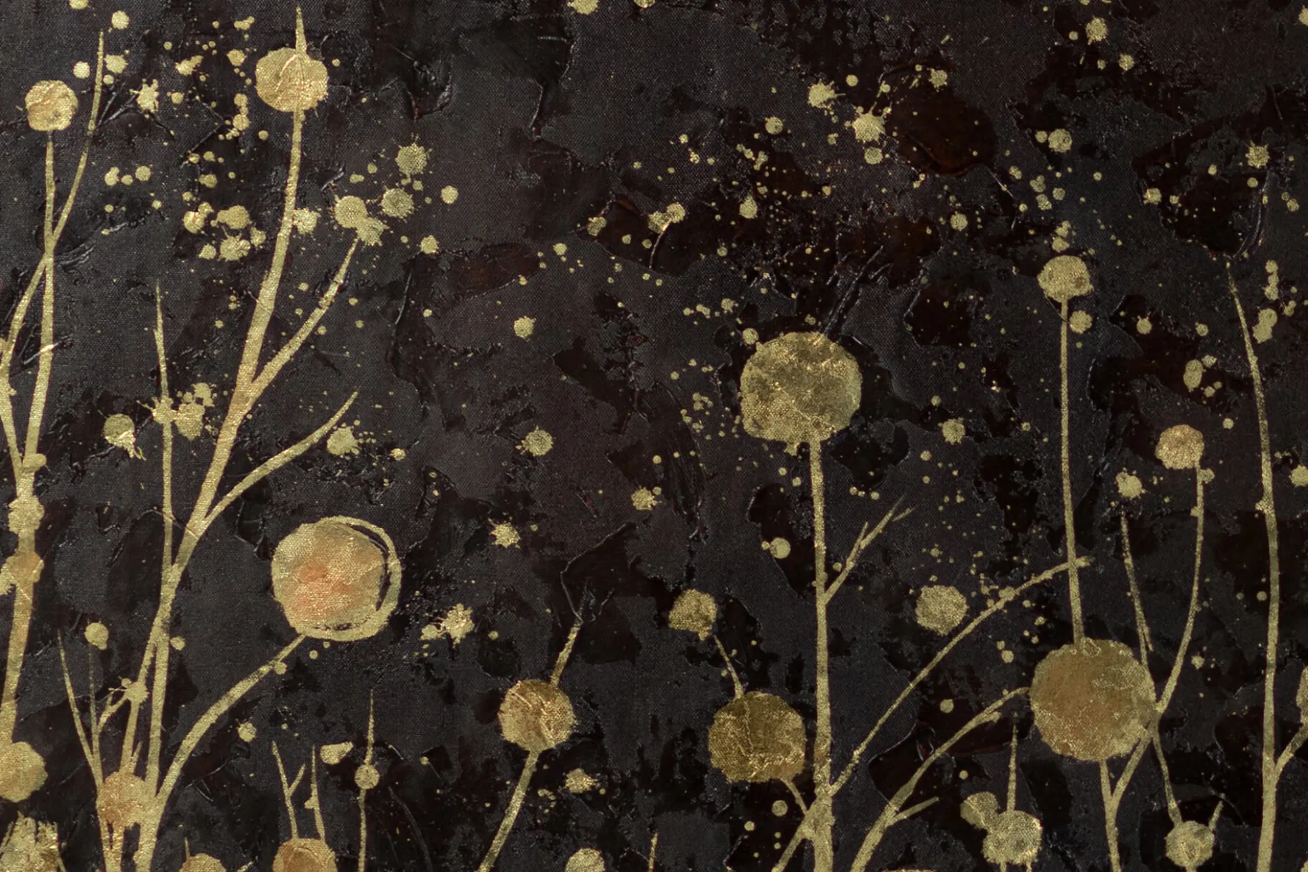 XXL Öl Gemälde 'Field of Golden Wishes' | Handgemaltes Unikat
