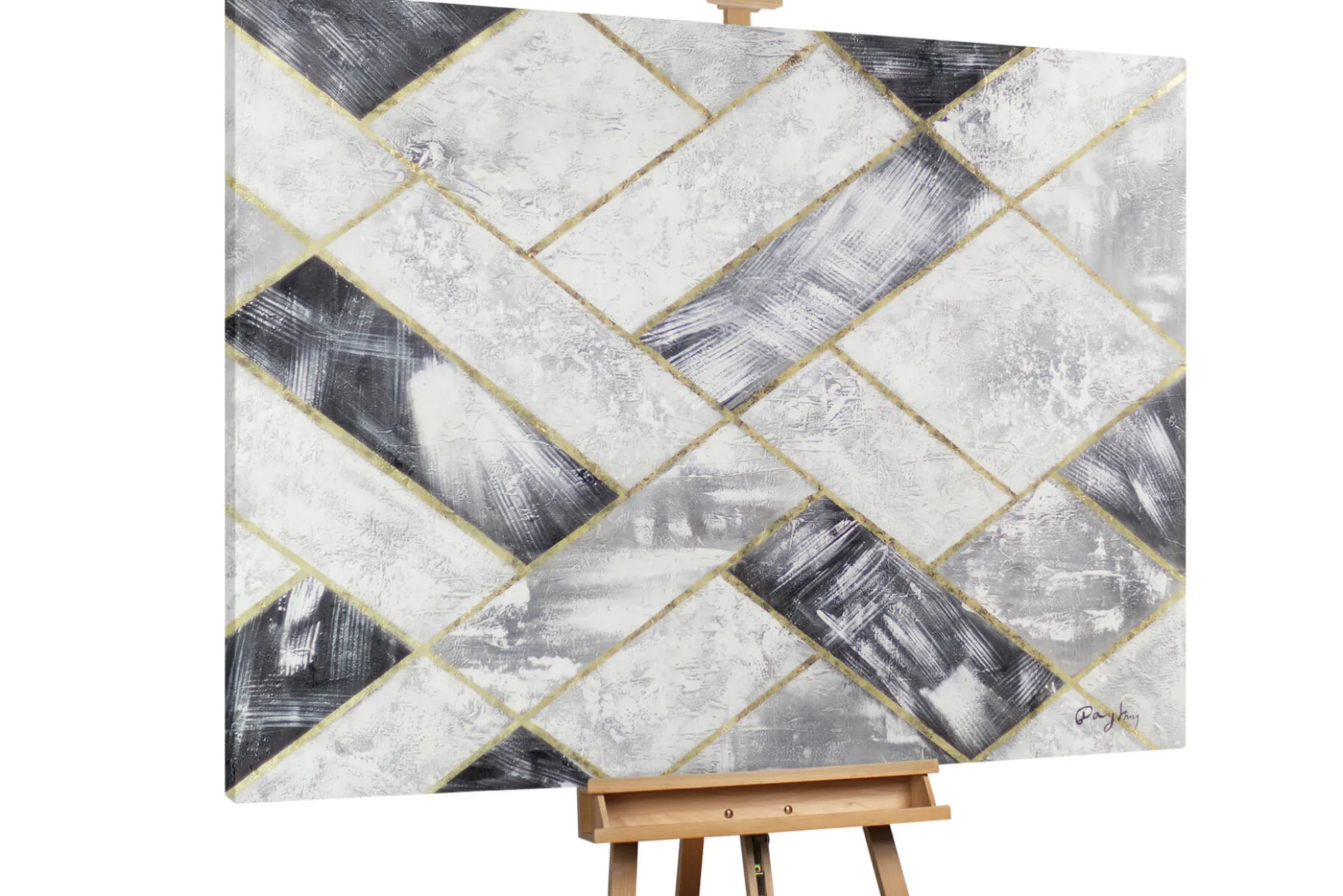 XXL Öl Gemälde 'Fine Marble' | Handgemaltes Unikat