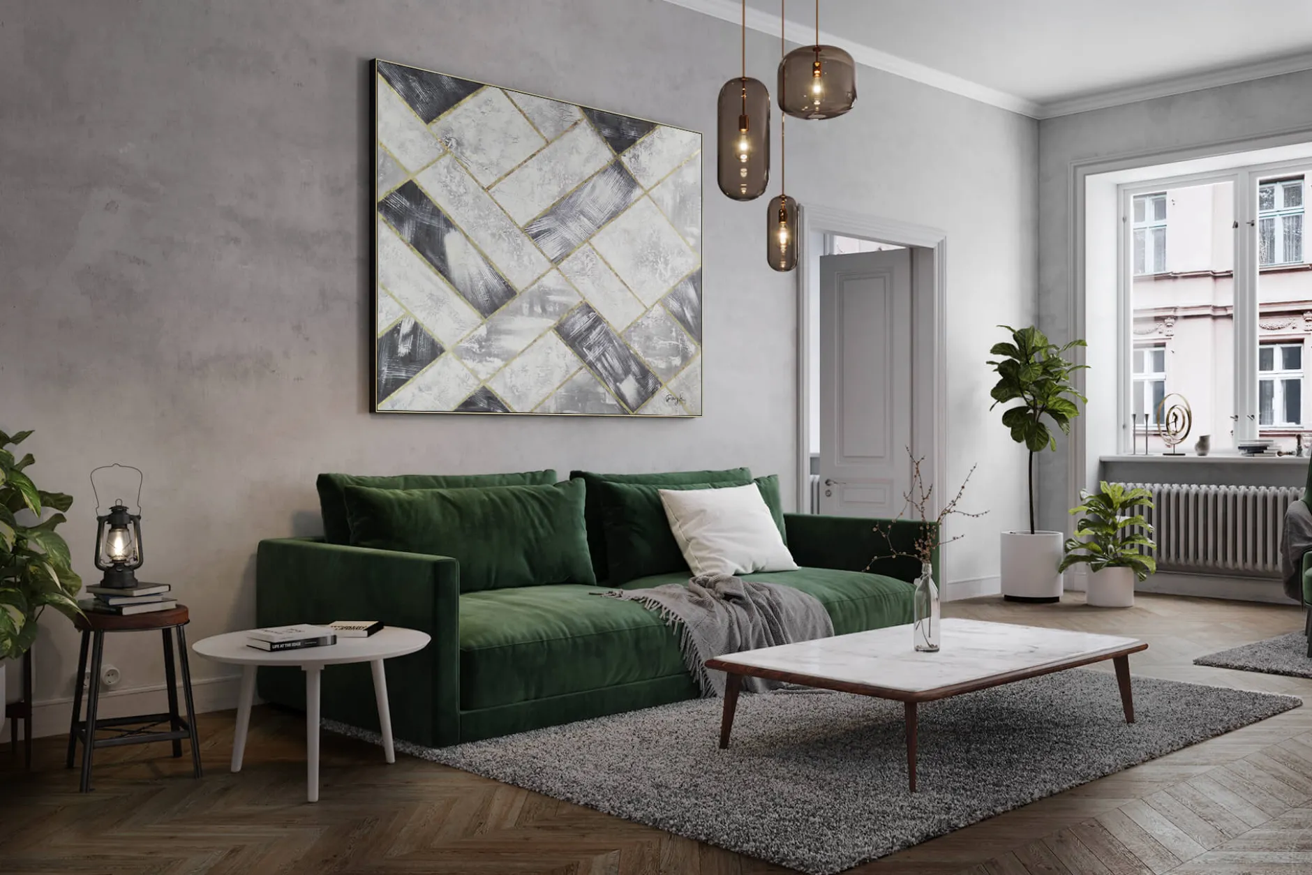 XXL Öl Gemälde 'Fine Marble' | Handgemaltes Unikat