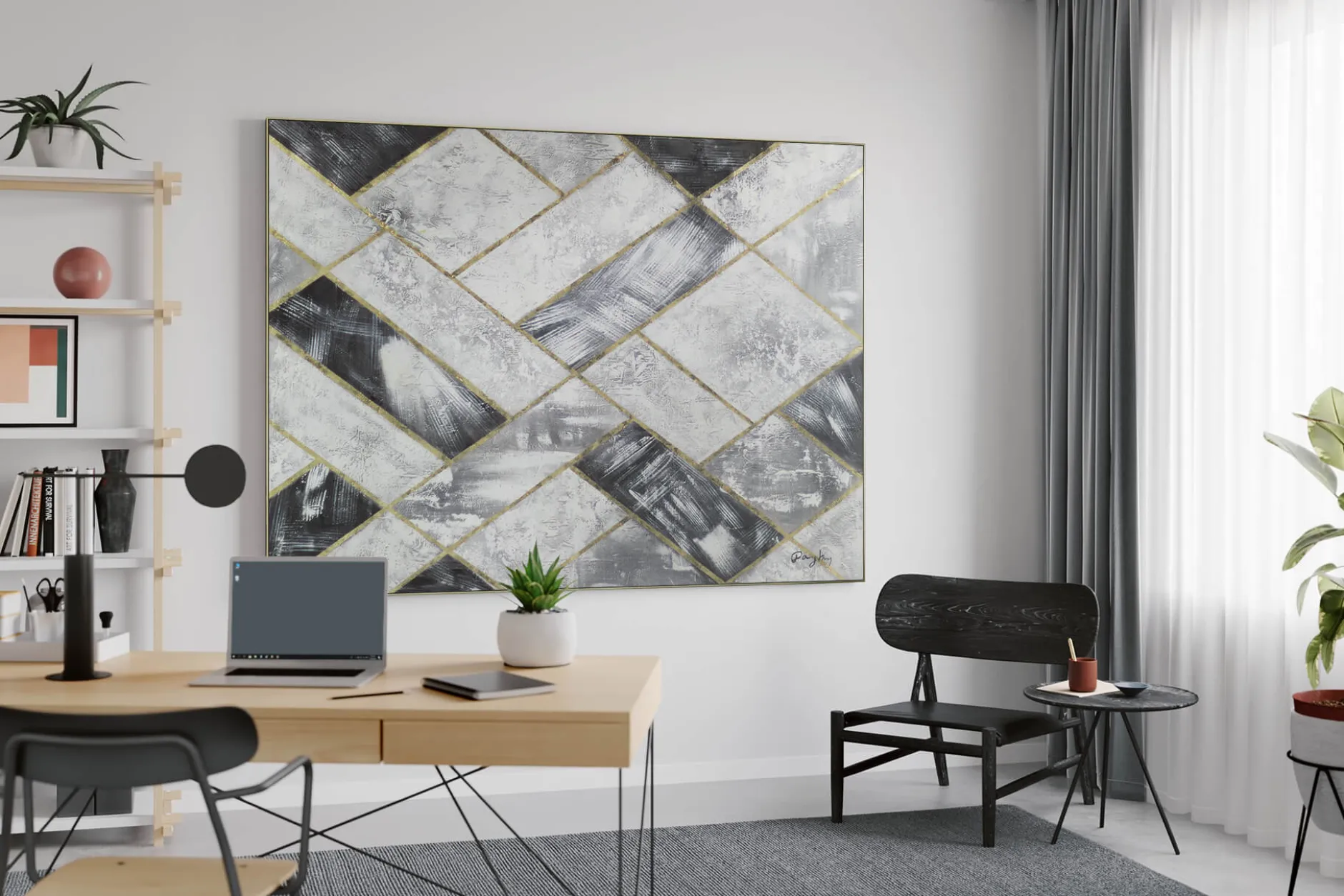 XXL Öl Gemälde 'Fine Marble' | Handgemaltes Unikat