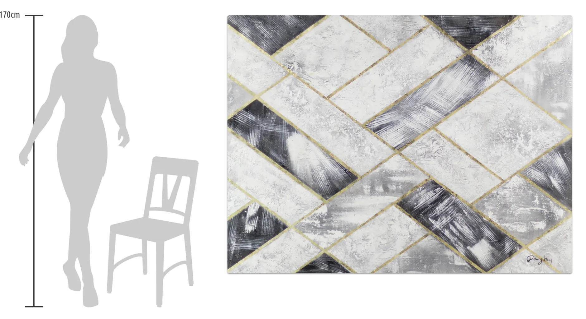 XXL Öl Gemälde 'Fine Marble' | Handgemaltes Unikat