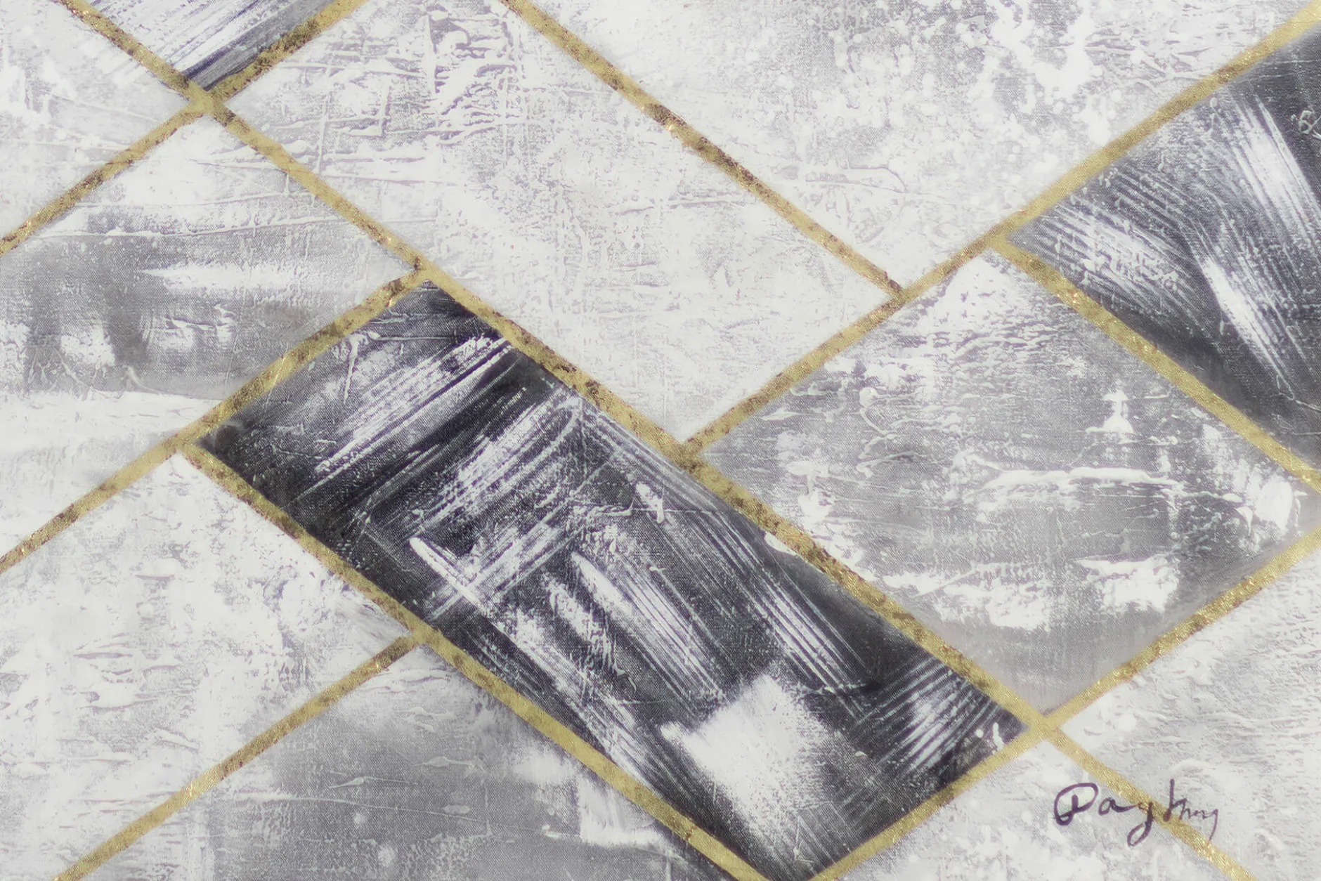 XXL Öl Gemälde 'Fine Marble' | Handgemaltes Unikat