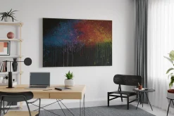 XXL Öl Gemälde 'Fireworks of Colours' | Handgemaltes Unikat