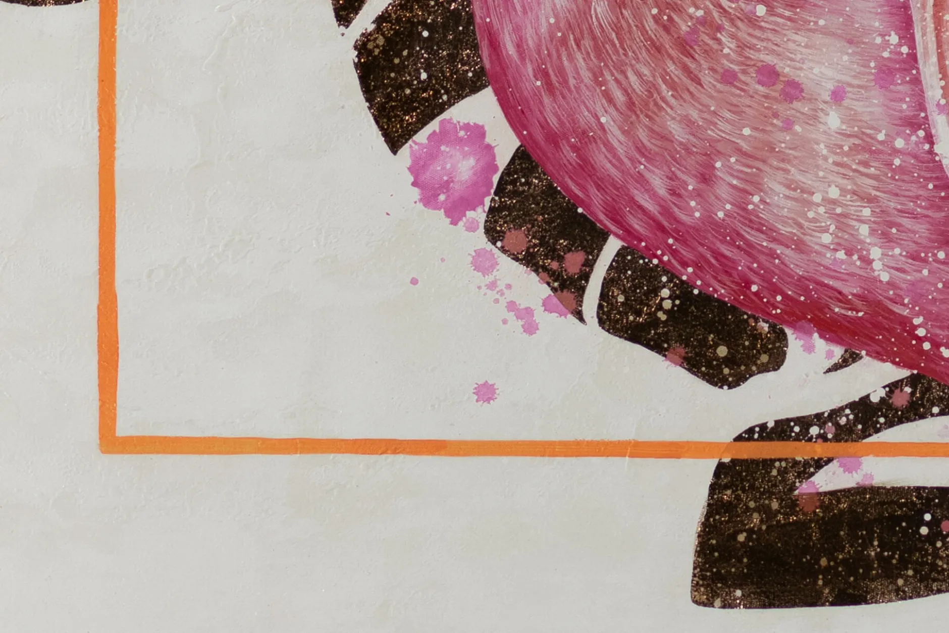 XXL Öl Gemälde 'Flamingo Fantasy' | Handgemaltes Unikat
