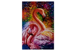 XXL Öl Gemälde 'Flamingo Symphony' | Handgemaltes Unikat