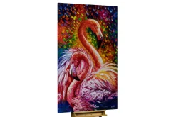 XXL Öl Gemälde 'Flamingo Symphony' | Handgemaltes Unikat