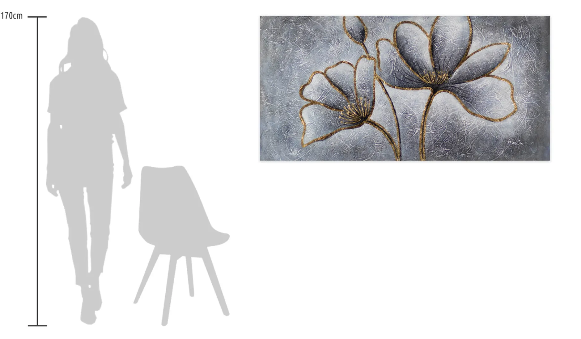 XXL Öl Gemälde 'Fleur d'Or' | Handgemaltes Unikat