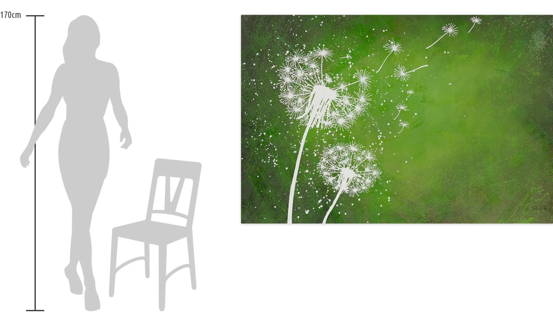 XXL Öl Gemälde 'Fliegende Blüten' | Handgemaltes Unikat