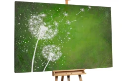 XXL Öl Gemälde 'Fliegende Blüten' | Handgemaltes Unikat