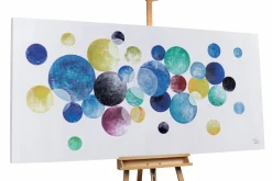 XXL Öl Gemälde 'Floating Bubbles' | Handgemaltes Unikat