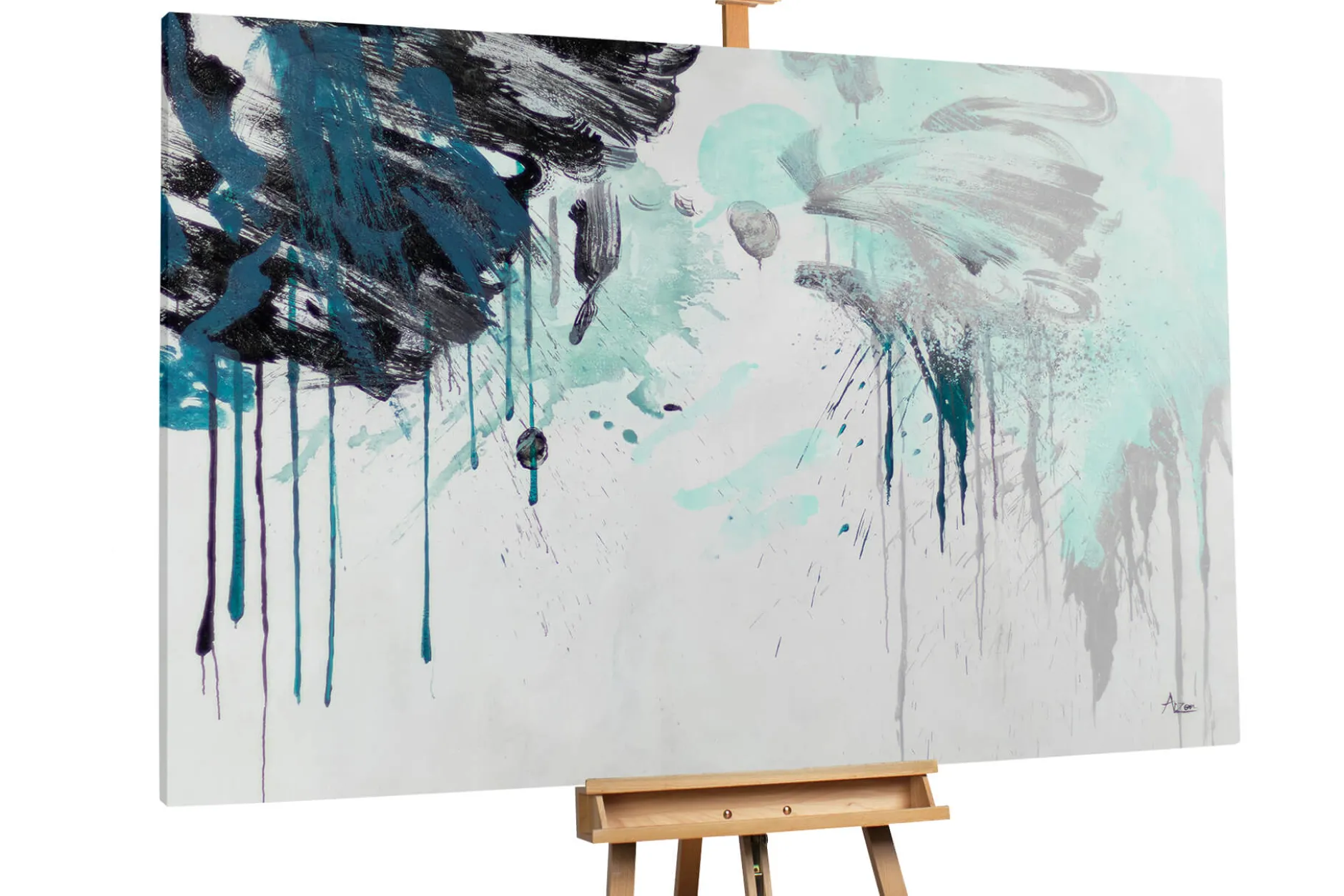XXL Öl Gemälde 'Floral Aquarelle' | Handgemaltes Unikat