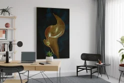 XXL Öl Gemälde 'Floral Flame' | Handgemaltes Unikat