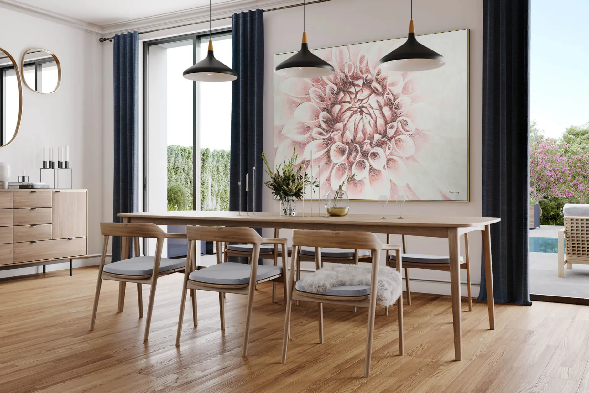 XXL Öl Gemälde 'Floral Luxury' | Handgemaltes Unikat