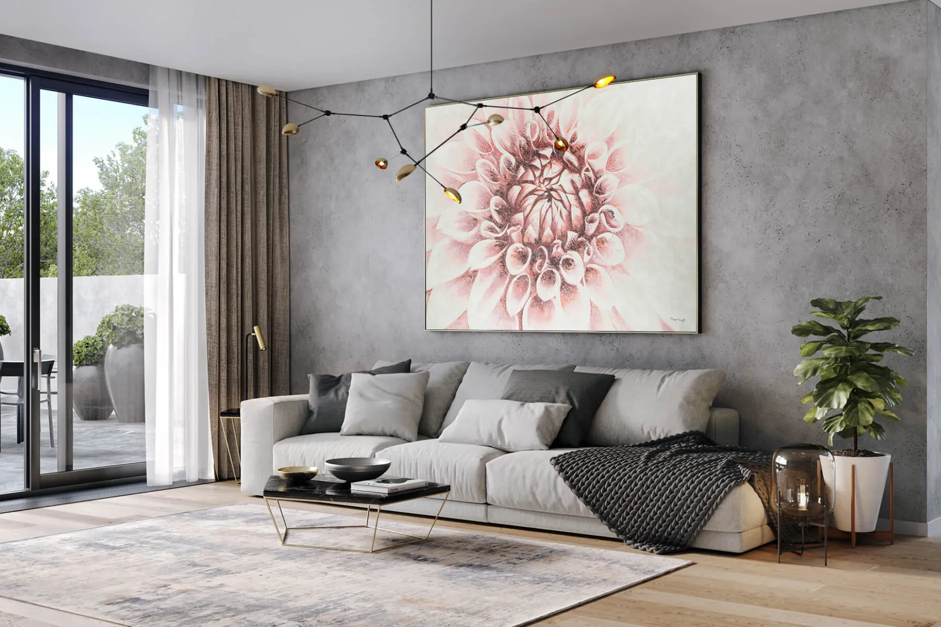 XXL Öl Gemälde 'Floral Luxury' | Handgemaltes Unikat