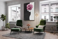 XXL Öl Gemälde 'Floral Silhouette' | Handgemaltes Unikat
