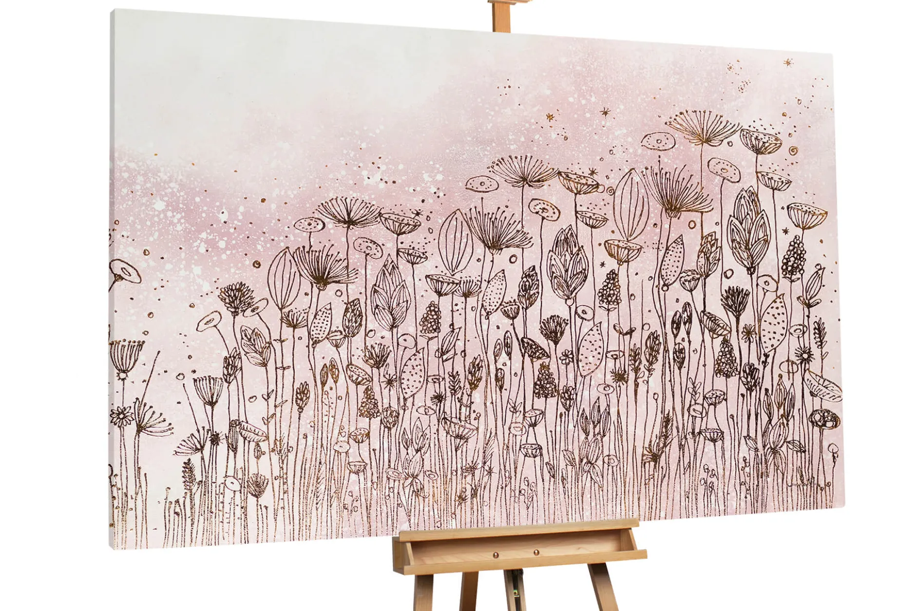 XXL Öl Gemälde 'Flower Galaxy' | Handgemaltes Unikat
