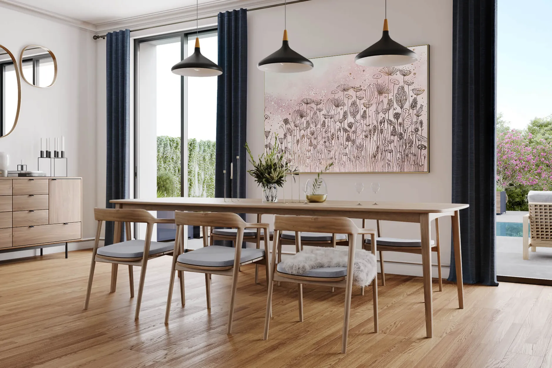 XXL Öl Gemälde 'Flower Galaxy' | Handgemaltes Unikat