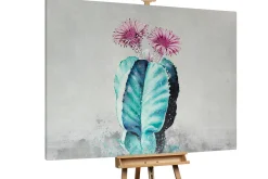 XXL Öl Gemälde 'Flowering Cactus' | Handgemaltes Unikat