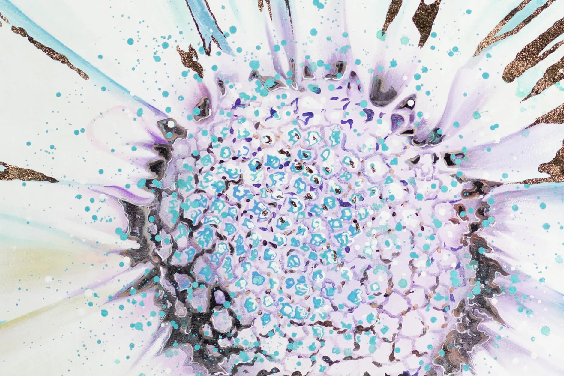XXL Öl Gemälde 'Flower of Energy' | Handgemaltes Unikat