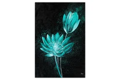 XXL Öl Gemälde 'Fluorescent Bloom' | Handgemaltes Unikat