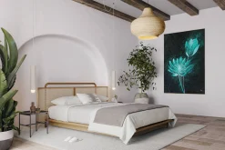 XXL Öl Gemälde 'Fluorescent Bloom' | Handgemaltes Unikat