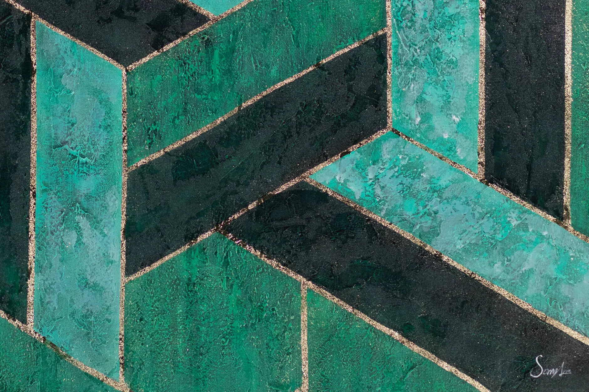 XXL Öl Gemälde 'Formen des Waldes' | Handgemaltes Unikat