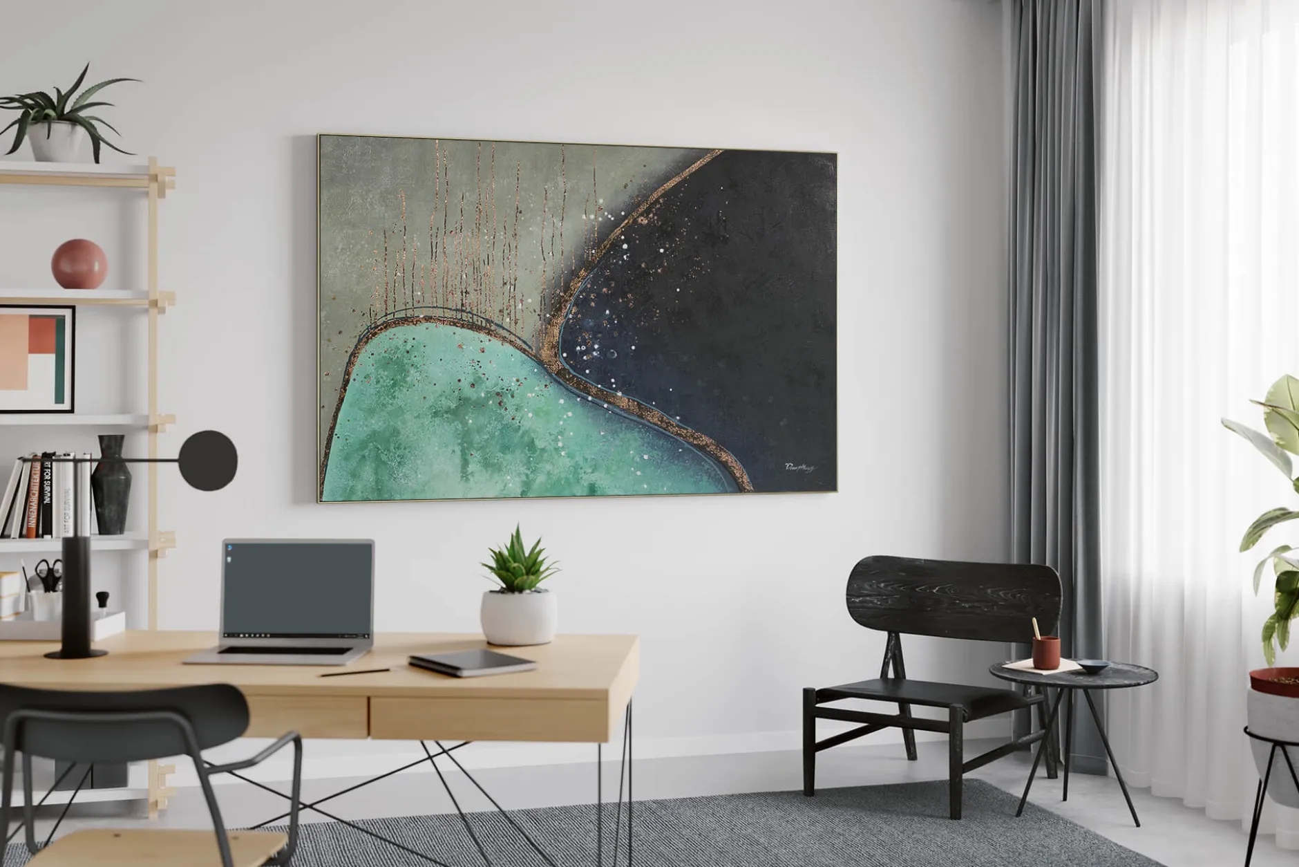 XXL Öl Gemälde 'Form of the Ocean' | Handgemaltes Unikat