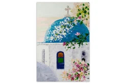 XXL Öl Gemälde 'Frühling in Santorini' | Handgemaltes Unikat
