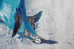 XXL Öl Gemälde 'Friends with a Dolphin' | Handgemaltes Unikat