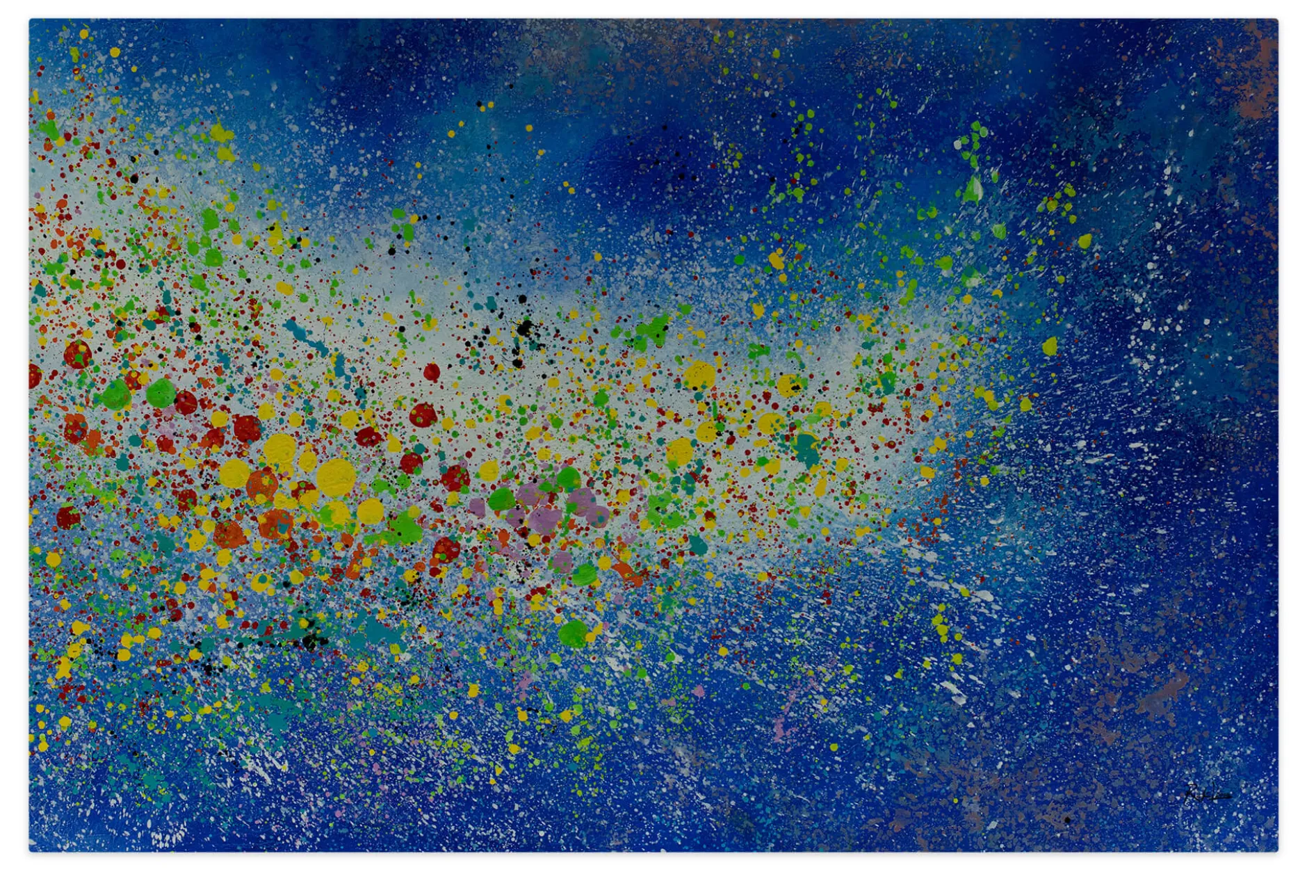 XXL Öl Gemälde 'Galactic Explosion' | Handgemaltes Unikat