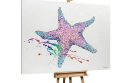 XXL Öl Gemälde 'Galaxy Starfish' | Handgemaltes Unikat