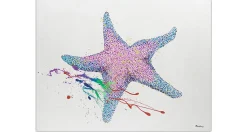 XXL Öl Gemälde 'Galaxy Starfish' | Handgemaltes Unikat