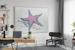 XXL Öl Gemälde 'Galaxy Starfish' | Handgemaltes Unikat