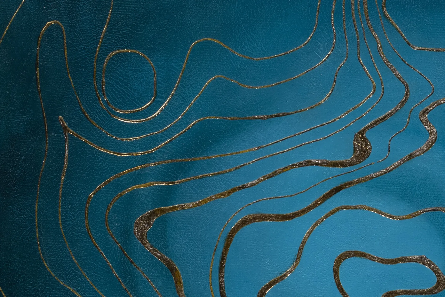 XXL Öl Gemälde 'Geheimer Goldfluss' | Handgemaltes Unikat
