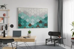 XXL Öl Gemälde 'Geometrical Forest' | Handgemaltes Unikat