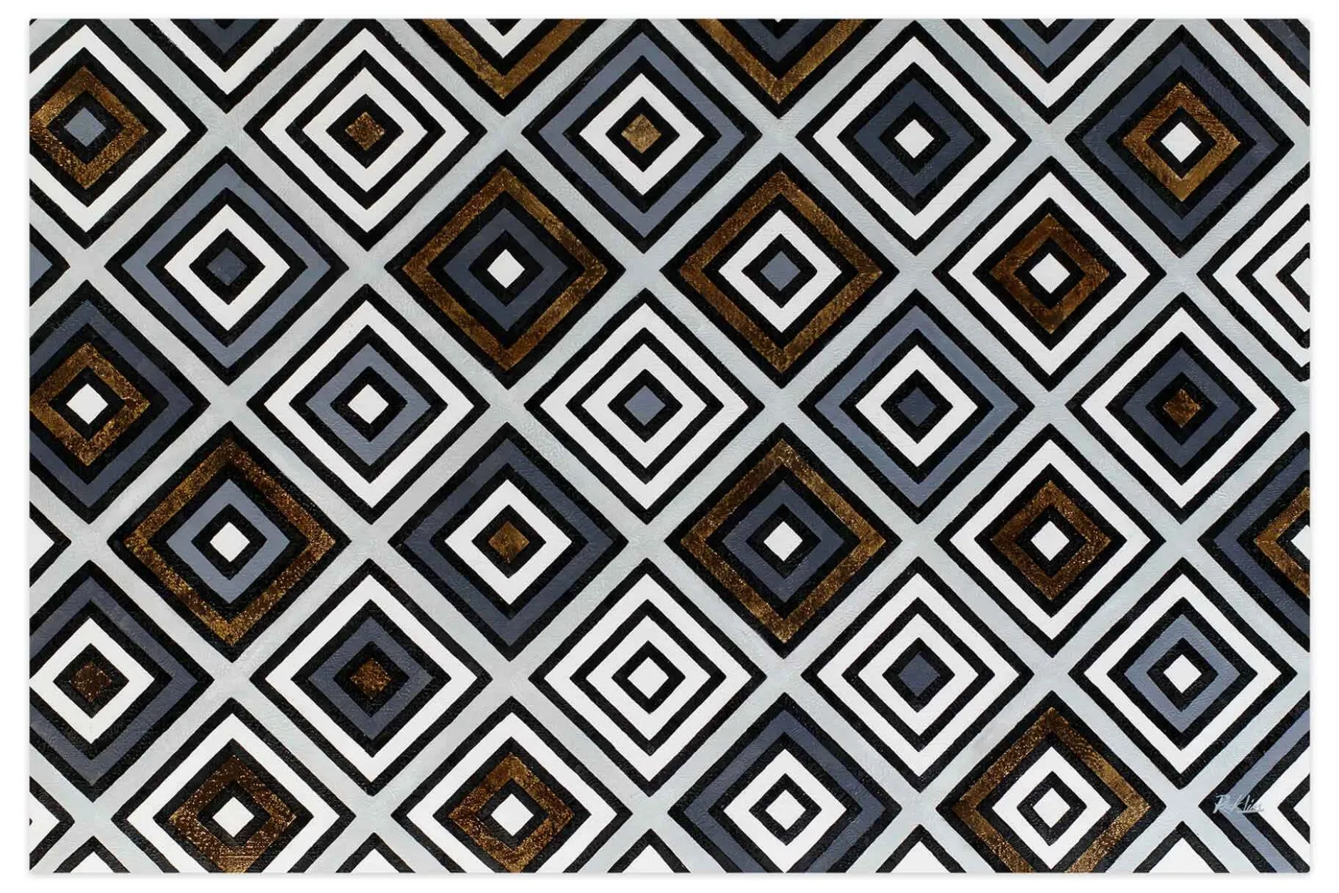 XXL Öl Gemälde 'Geometric Illusion' | Handgemaltes Unikat