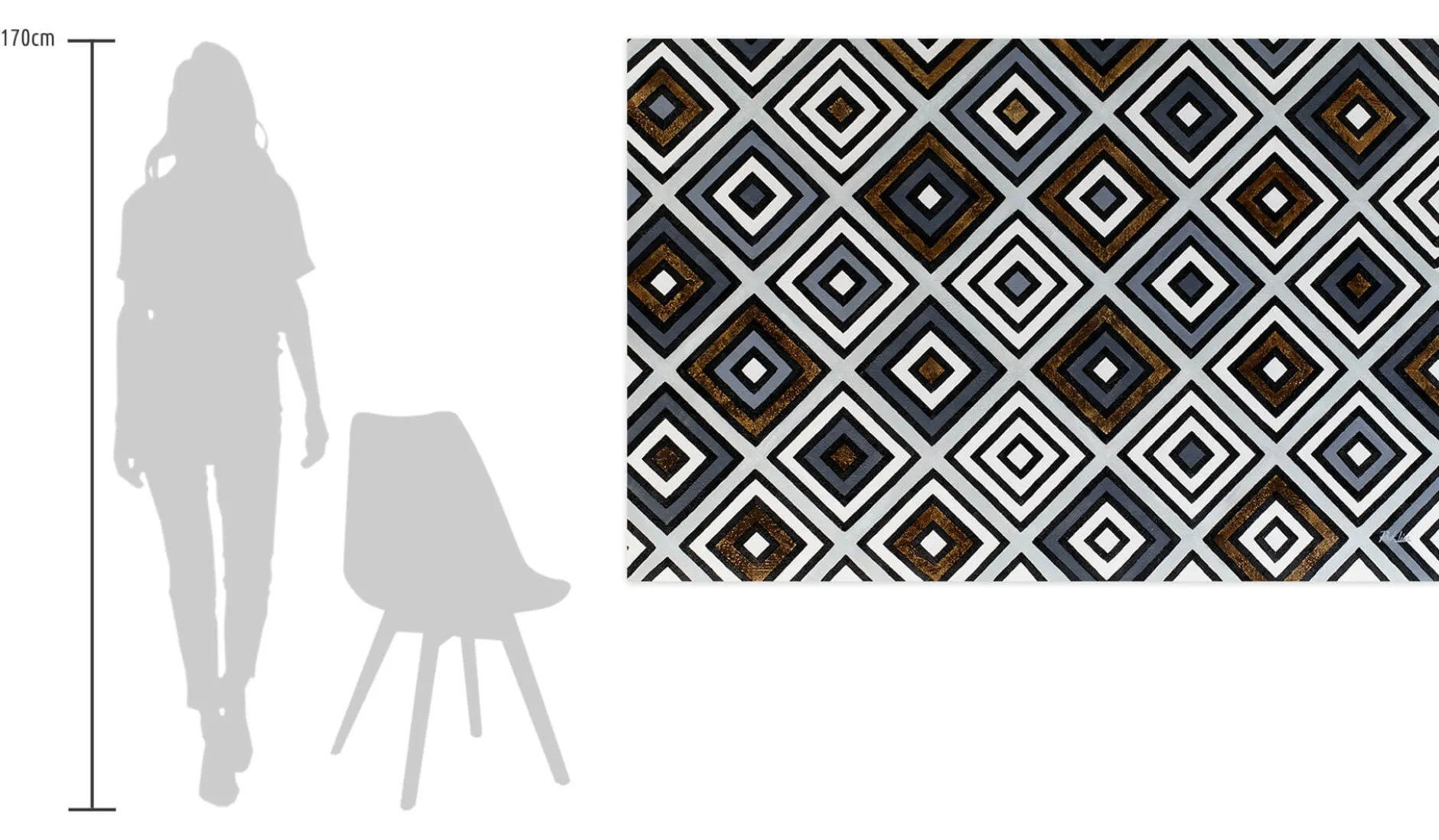 XXL Öl Gemälde 'Geometric Illusion' | Handgemaltes Unikat