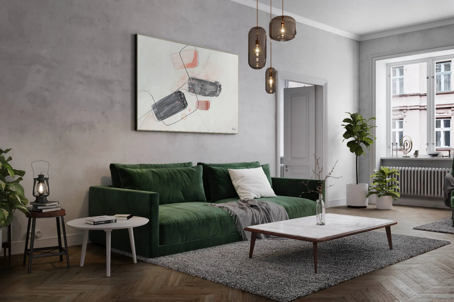 XXL Öl Gemälde 'Geometric Refinement' | Handgemaltes Unikat