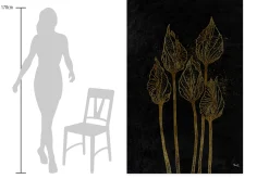 XXL Öl Gemälde 'Gilded Engraving' | Handgemaltes Unikat