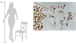 XXL Öl Gemälde 'Giraffenzuhause' | Handgemaltes Unikat