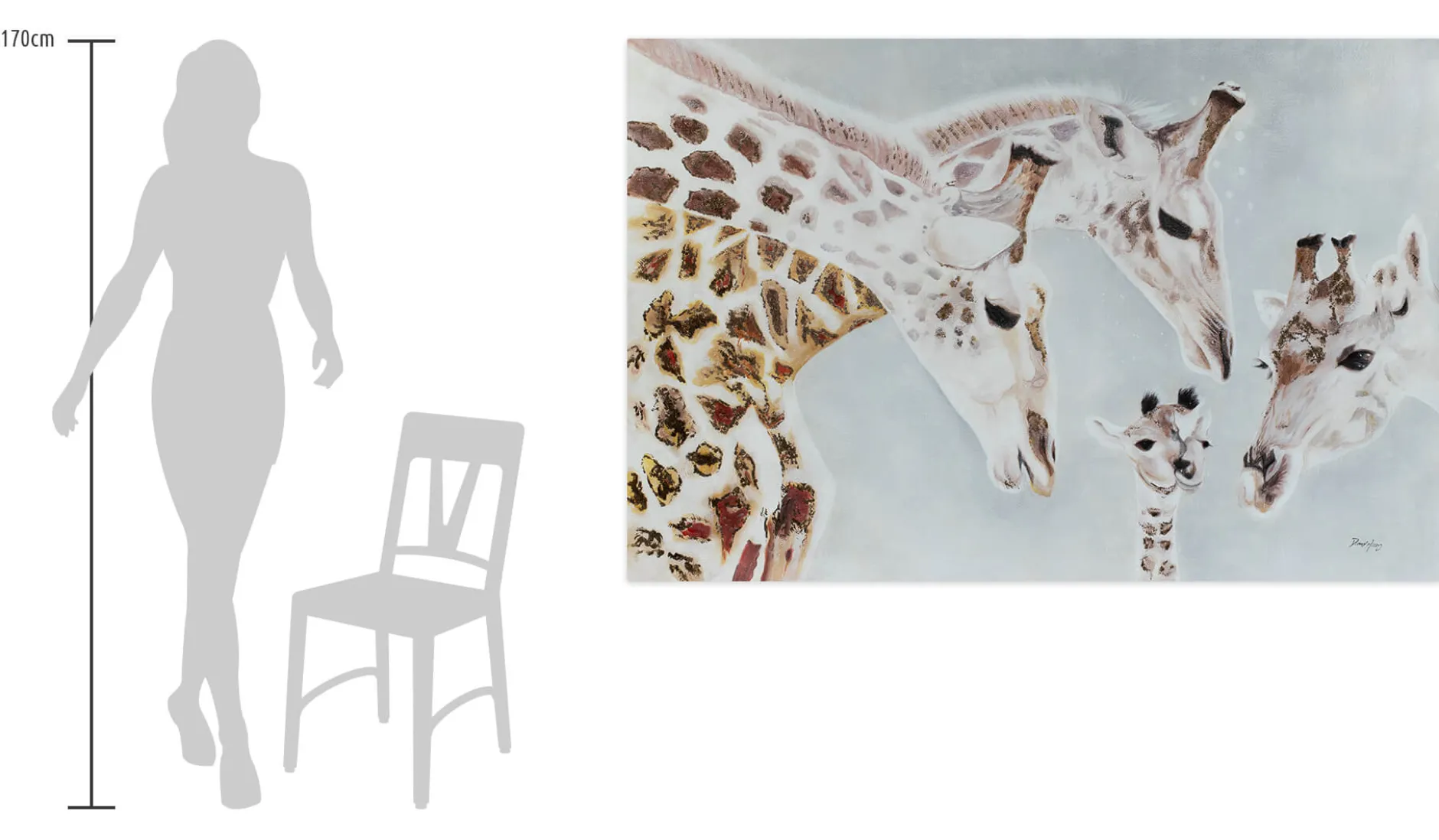 XXL Öl Gemälde 'Giraffenzuhause' | Handgemaltes Unikat