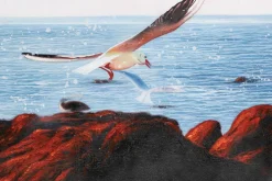 XXL Öl Gemälde 'Gliding Seagulls' | Handgemaltes Unikat