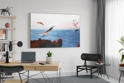 XXL Öl Gemälde 'Gliding Seagulls' | Handgemaltes Unikat