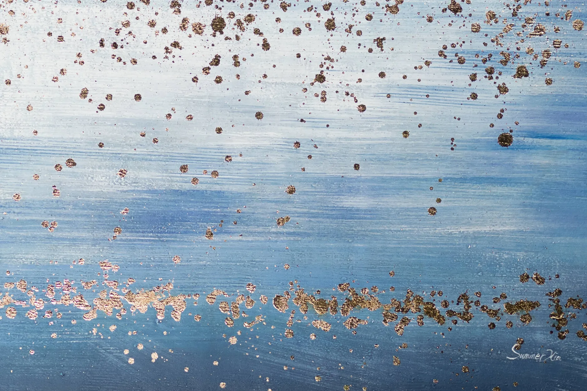 XXL Öl Gemälde 'Glistering Universe' | Handgemaltes Unikat