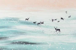 XXL Öl Gemälde 'Glitzernde Winterwelt' | Handgemaltes Unikat