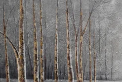 XXL Öl Gemälde 'Glänzender Winter' | Handgemaltes Unikat