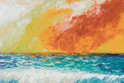 XXL Öl Gemälde 'Glowing Ocean' | Handgemaltes Unikat